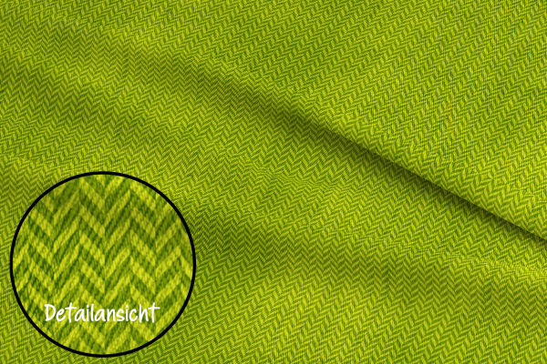Ep - Fischgrät Denim/Jeansoptik - " Lime " - Bio French Terry